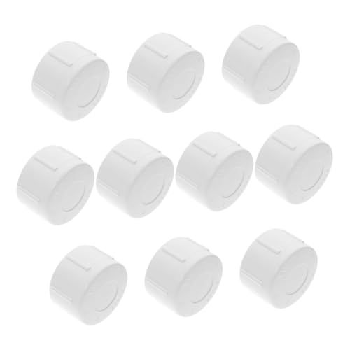 SEWOART 10 Stück Weiße PVC-endkappen Innengewinde 1 Zoll Sch40 Wasserrohrkappe Sprinklerkappe Gartenbewässerungsschlauch-stopfen Für Sanitär- Und Außenanwendungen von SEWOART
