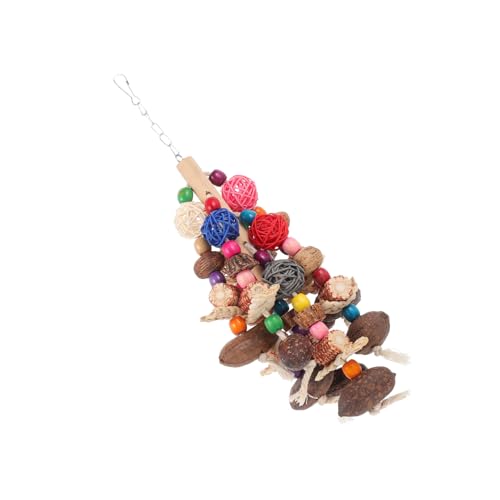 SEWOART Papagei Käfig Vogelkaupapageien bunt beißen Papageienspielzeug interaktives knete chew Toy sicheres Beißspielzeug Vogel hängendes Kauspielzeug hölzern von SEWOART