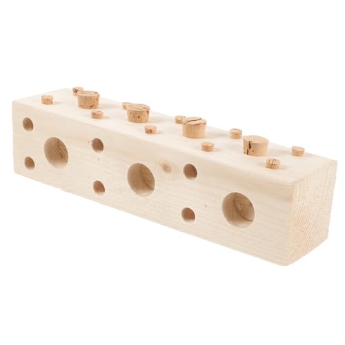 SEWOART Holzblock Für Vögel Sitzstange Für Papageien Kau-Spielzeug Aus Holz Intelligenz-Training Für Vögel von SEWOART
