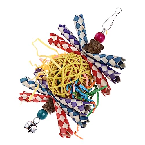 SEWOART Papagei Kauspielzeug Aus Füraging Spielzeug Mit Glocke Für Kleine Vögel Sicher Und Leicht Fördert Klettern Und Zerstörung SEWOART Papagei Kauspielzeug Aus Füraging Spielzeug Mit Glocke Für Kleine Vögel Sicher Und Leicht Fördert Klettern Und Zerstörung von SEWOART