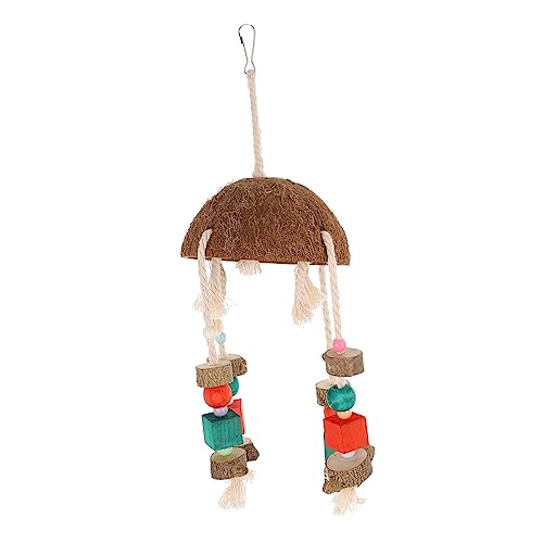 SEWOART Papagei knete knetspielzeug Papageienkäfig Dekoration chew Toy Papageienspielzeug Kokosnuss -HASS -Vogel für Haustiere Vögel kauen hölzern von SEWOART