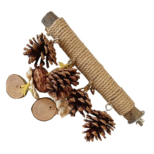 SEWOART Nymphensittich Spielzeug Papagei Sitzstangen für Käfig Holz Vogel Spielzeug Tannenzapfen Seil SEWOART Nymphensittich Spielzeug Papagei Sitzstangen für Käfig Holz Vogel Spielzeug Tannenzapfen Seil von SEWOART