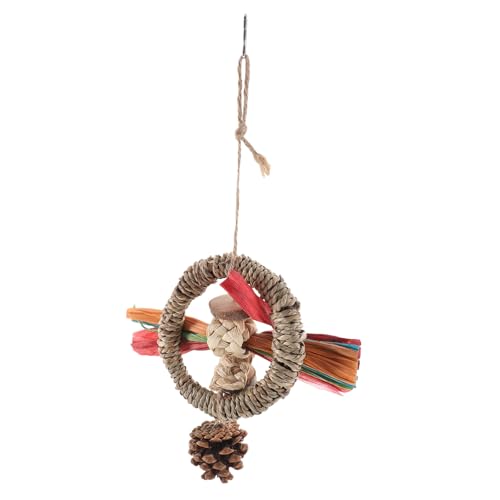 SEWOART Papageienspielzeug aus Natürlichem Maisblatt Beißfestes Kauspielzeug für Wellensittiche und Sittiche Langlebiges Farbenfrohes Vogelkäfig zubehör zur Beschäftigung und Zahnpflege von SEWOART