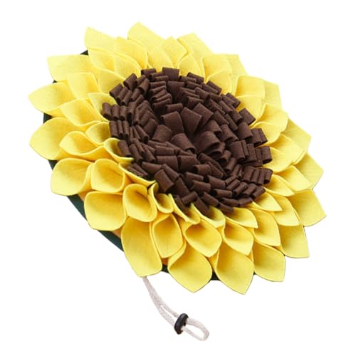 SEWOART Schnüffelmatte für Hunde Interaktive Slow Eat Pad mit Sonnenblumen Design Essmatte für Kleine Mittelgroße und Große Haustiere Fördert Langsames Fressen und Schärft den Geruchssinn von SEWOART