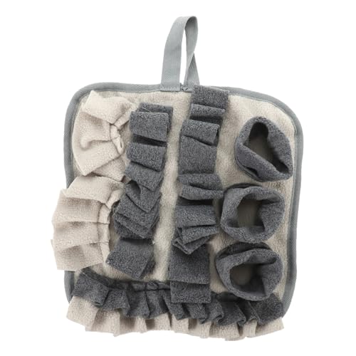 SEWOART Pet Sniffing Pad Hasen kaninchenspielzeuge Rabbit Toys Futter-Suchmatte für Haustiere für Kaninchen für den Haushalt Polarfleece Grey von SEWOART