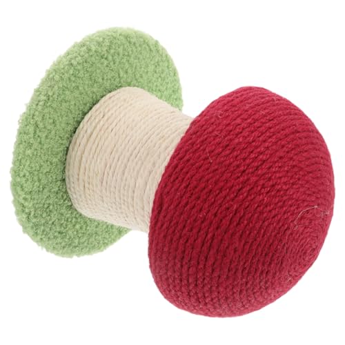SEWOART Pilzförmiger Katzenkratzpfosten aus Strapazierfähigem Sisal Multifunktional als Kratzbrett und Krallenschärfer Rotes Design für Indoor Katzen Fördert Gesundes Kratzverhalten und von SEWOART