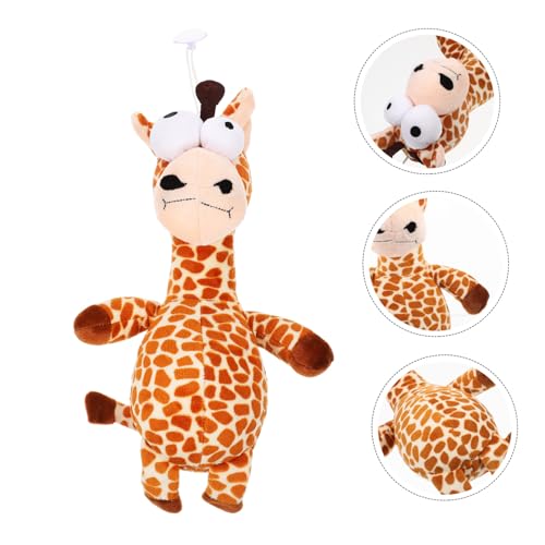 SEWOART Plüsch Kauspielzeug für Kleine Hunde Quietschendes Leopard Giraffen Design Umweltfreundlich Waschbar Schützt Zähne und Zahnfleisch Fördert Reaktionsfähigkeit und Iq Training von SEWOART