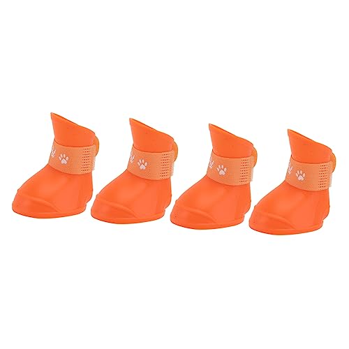 SEWOART Regenschuhe Für Hunde Und Welpen Größe S Orange – Bequem von SEWOART