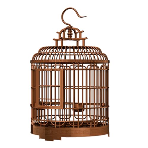 SEWOART Runder Vogelkäfig Kunststoff Vintage Transportkäfig für Nymphensittiche Wellensittiche und Zebrafinken für und Außenbereich Hygienisches Design und Einfache von SEWOART