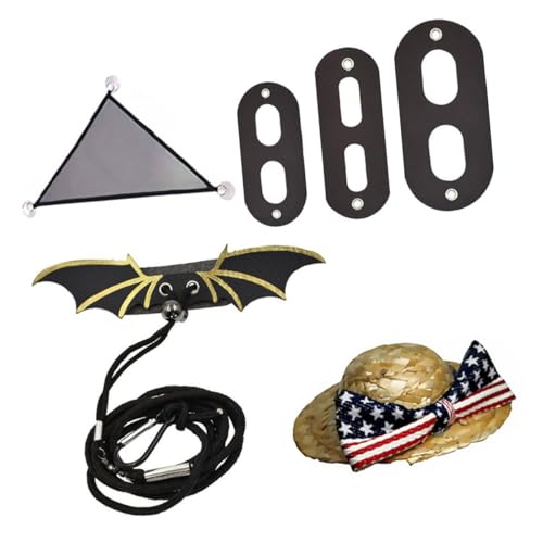 SEWOART Eidechsen Haustier Weste Leine Satz Eidechsen Leine Flügel Mit Hut Hängematte Haustier Kostüm Zubehör SEWOART Eidechsen Haustier Weste Leine Satz Eidechsen Leine Flügel Mit Hut Hängematte Haustier Kostüm Zubehör von SEWOART