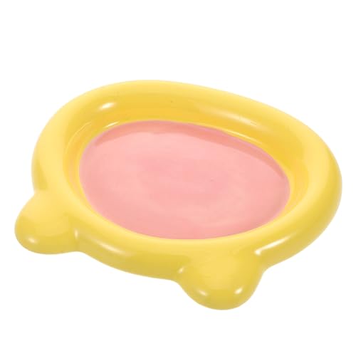 SEWOART Schale für Katzenfutter mit Whiskerfreundlichem Design und Flache Futterplatte für Kätzchen und Kleine Hunde für Drinnen Süßes Bärenmotiv von SEWOART