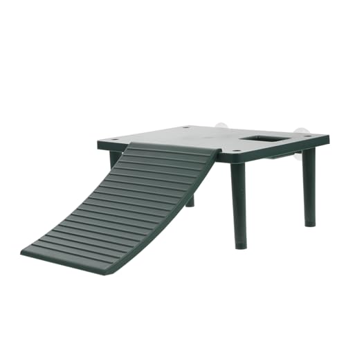 SEWOART Schildkröten-terrasse Plattform Zum Sonnenbaden Von Reptilien Aqua Turtle Panzerzubehör Für Schildkrötenbecken Schildkröte Schwimmende Plattform Tank Haustier Green Plastik von SEWOART