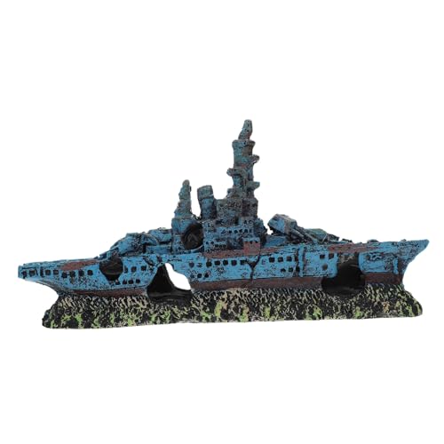 SEWOART Simulationsschiff Harzdekoration Für Aquarien Unterwasserschiff Wrack Schmuck Für Fischtanks Resinschiff Mit Blättern Für Aquarien Design Und Fischverstecke SEWOART Simulationsschiff Harzdekoration Für Aquarien Unterwasserschiff Wrack Schmuck Für Fischtanks Resinschiff Mit Blättern Für Aquarien Design Und Fischverstecke von SEWOART