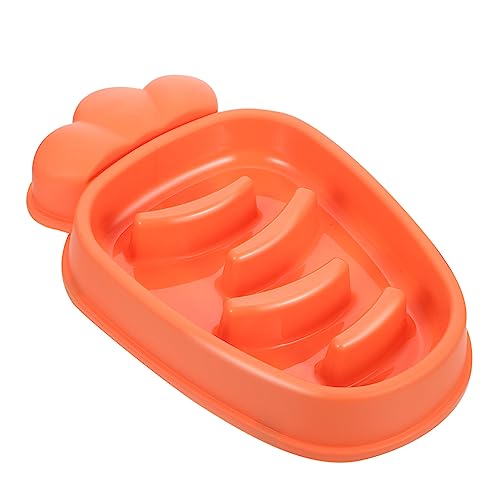 SEWOART Katze Hund Karottenform Slow Feeder Pet Feeder Bowl Große Größe Gesunde Ernährung Orange Intelligenz von SEWOART