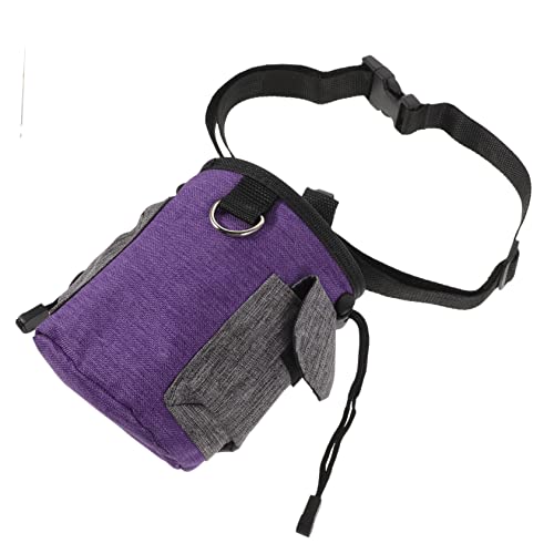 SEWOART Snackpaket Für Haustiere Hundefutterhalter Outdoor-lebensmitteltasche Futterbeutel Für Welpen Tragbarer Leckerchenhalter Für Hunde Oxford-Stoff Draussen Tragetasche Violett Reisen von SEWOART