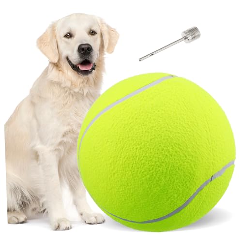 SEWOART Tennisball im Freien sportgeräte Sport geräte bälle für Hunde riesiger Hundeball Grün tennisbälle Spielzeug 9,5 Zoll Tennisball 24cm Tennisball Schüttgut mit dem Ball Gras Schäfer von SEWOART