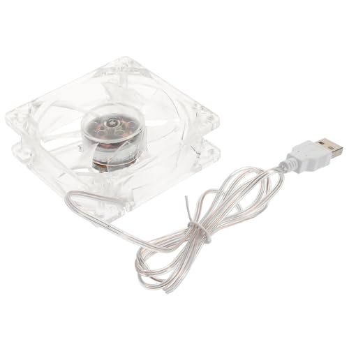 SEWOART Tragbarer Haustier Kühlventilator aus Kleiner für Hamsterkäfig Praktischer Sommerventilator für Haustiere USB Betrieben Transparentes Design von SEWOART