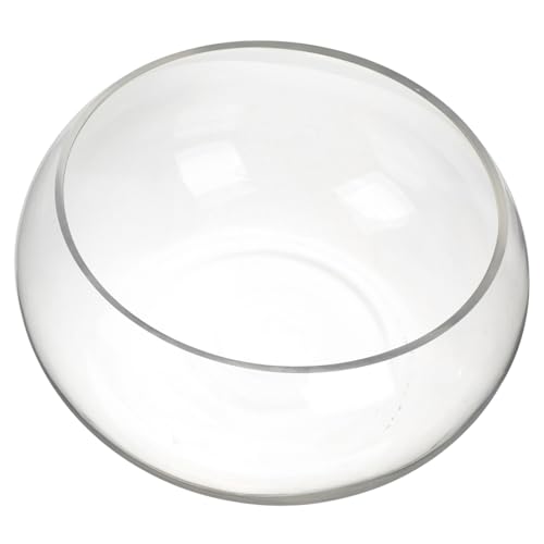 SEWOART Transparente Fischschale Rund Hydroponischer Pflanzen Topf Dekoratives Aquarium für Goldfische und Wasserpflanzen Stilvolle Tischdekoration für Büro und Zuhause von SEWOART