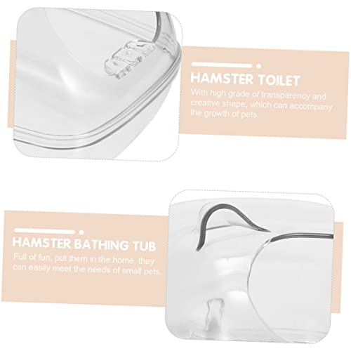 SEWOART Transparentes Hamster Badezimmer Mittelgroß Staubdichtes Hamster Sandbad Pflegeleichtes Haustier Bad für Sauberen Käfig Robust und Geruchsfrei Passend für Kleine Kleintiere von SEWOART