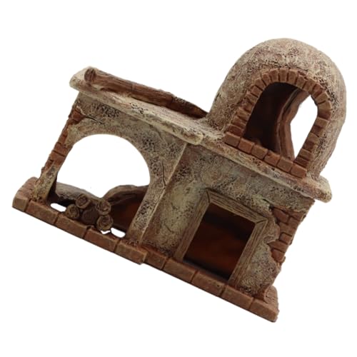 SEWOART Lebensechte Harz Aquarium Ornamente Reptil Dekoration Box Hause Handwerk Aquarium Dekoration von SEWOART