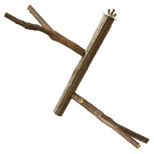 SEWOART Holz Vogelspielplatz Wellensittich Spielzeug Kratzbaum Vogelkäfig Zubehör Beißspielzeug Stand Sittich von SEWOART