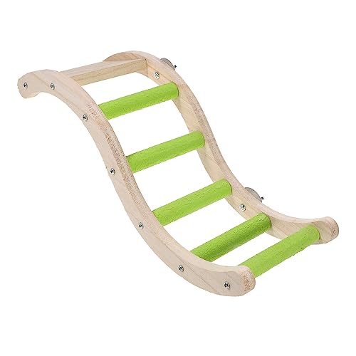 SEWOART Vogelleiter für Wellensittiche Kletterspielzeug aus Holz für Papageien Bissfeste Vogelkäfigleiter mit Krallenschleif Funktion Zubehör für Vogelkäfige und Kleintiere für Innenräume von SEWOART
