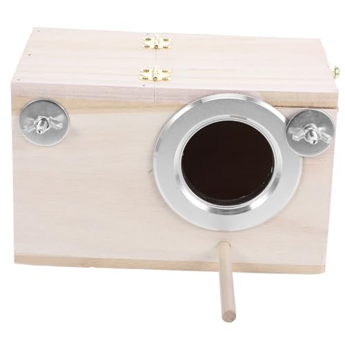 SEWOART Vogelbrutkasten aus Holz mit Sitzstange Pflegeleicht und Vielseitig für Wellensittiche Ziervögel Nistkasten für Kleine bis Mittelgroße Vögel Elegantes Design für Käfig und SEWOART Vogelbrutkasten aus Holz mit Sitzstange Pflegeleicht und Vielseitig für Wellensittiche Ziervögel Nistkasten für Kleine bis Mittelgroße Vögel Elegantes Design für Käfig und von SEWOART