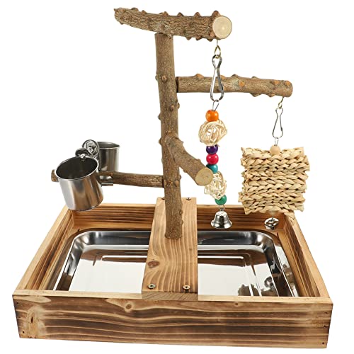 SEWOART Vogelzubehör Für Sittichkäfige Stand Barsch Aus Holz Robust Und Verschleißfest Spielzeug Für Nymphensittiche Praktische Sitzstange Schreibtisch von SEWOART