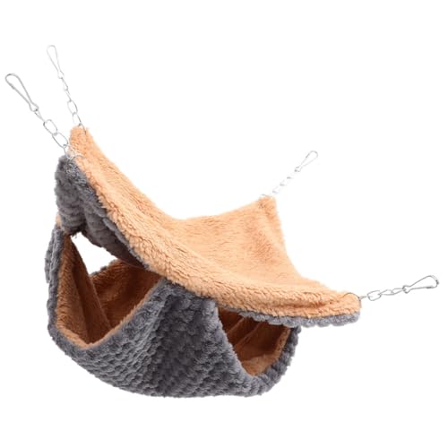 SEWOART Doppel Hängematte Für Kleintiere Bequeme Chinchilla-hängematte Warmes Hamsterbett Für Käfig Hängendes Meerschweinchenbett Robustes Material Für Haustier-versteck von SEWOART