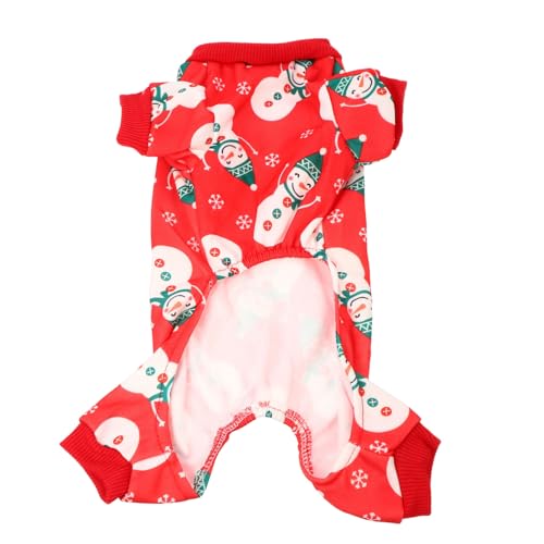 SEWOART Weihnachts-Haustier-Kleidung Hundepullover Weihnachtlicher Hundepyjama Kostüme Für Hunde Herbstkleidung Hunde-Outfit Weihnachten Polyester Rot Verwandlungs-Outfit von SEWOART