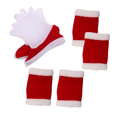 SEWOART Weihnachts Pferdekostüm mit Santa Hut und Beinwärmer Leichter Flexibler Pferdezubehör für Festliche Paraden und Themenfeiern Einfach Anzuziehen Tier Verkleiden von SEWOART