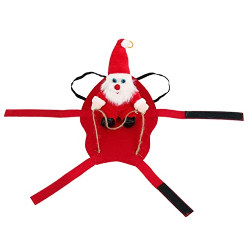 SEWOART Welpenkleidung Haustier-Partykostüm Kleider Weihnachtsmann-Kostüm Party-Hundetuch Partykleidung für Haustiere der Hund Hundekleidung Verwandlungs-Outfit rot von SEWOART