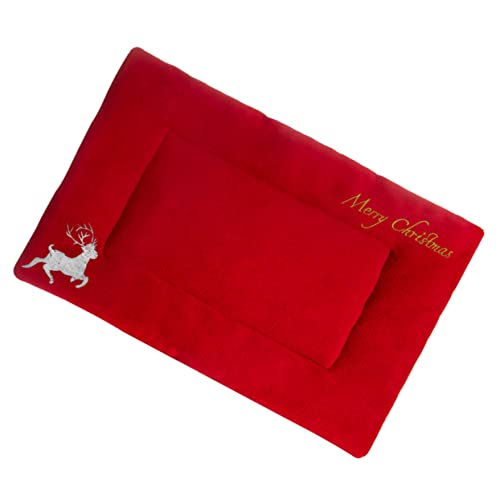SEWOART Haustier Plüsch Kissen Bett Weihnachten Thema Waschbar Verdickt Matte Gemütliche Warme Haustier Pad SEWOART Haustier Plüsch Kissen Bett Weihnachten Thema Waschbar Verdickt Matte Gemütliche Warme Haustier Pad von SEWOART