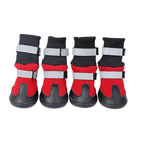 SEWOART Hunde-Schneestiefel wasserdicht für den Winter Pfotenschutz Größe XL Rot Bequeme Passform SEWOART Hunde-Schneestiefel wasserdicht für den Winter Pfotenschutz Größe XL Rot Bequeme Passform von SEWOART