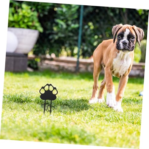 SEWOART Wetterfester Hundegedenkstein aus Metall Garten-Dekoration mit Hundemotiv Tragbarer Tiergrabstein Langlebiger Hundegrabstein Draußen Gedenktafel für Haustierfriedhof von SEWOART