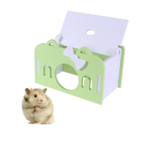 SEWOART Spielset-zubehör Hamsterhaus Zubehör Für Hamster Aus Holz Haustierzubehör Winziges Grün Hamsterbett Rattenhäuser Kleiner Stall Greenoodle Bambus Haustierprodukte Natürlich von SEWOART