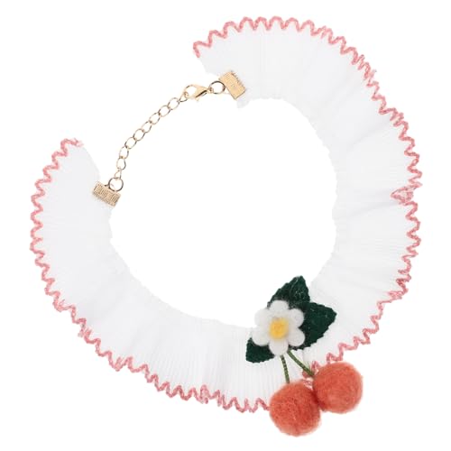 SEWOART dekorativer Katzenkragenschal Katzenkegelhalsband weich Welpe Perlenkette eine Halskette Katzenhalsband Haustier-Kätzchen-Halsband Krawatte Zubehör Hundebedarf schmücken Polyester von SEWOART