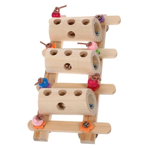 SEWOART Holz Papagei Spielzeug Vogel Käfig Zubehör Mutter Fütterung Eimer Vogel Fütterung Spielzeug von SEWOART