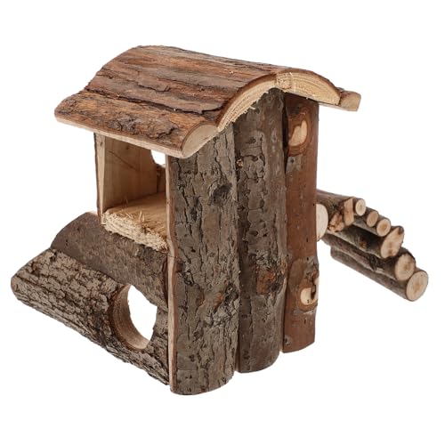 SEWOART Zweistöckiges Blockhaus für Hamster Hamsterhaus Hütte Haustier klein Plattform Versteck Hamster hamsterspielzeug Nagerkäfig Mini-Rattenkäfig- Hamsternest hölzern SEWOART Zweistöckiges Blockhaus für Hamster Hamsterhaus Hütte Haustier klein Plattform Versteck Hamster hamsterspielzeug Nagerkäfig Mini-Rattenkäfig- Hamsternest hölzern von SEWOART
