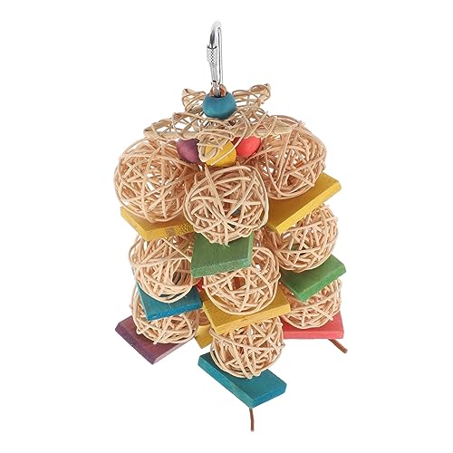 SEWOART Papageien-kauspielzeug Vogel-papageienspielzeug Holzmaterial Hängendes Design Spielzeug Für Papageienkäfig SEWOART Papageien-kauspielzeug Vogel-papageienspielzeug Holzmaterial Hängendes Design Spielzeug Für Papageienkäfig von SEWOART