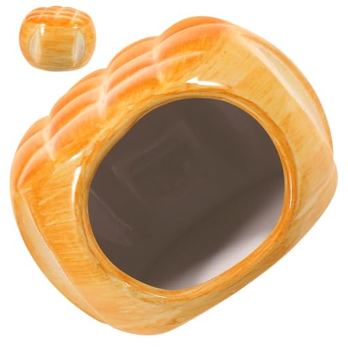 SEWOART Keramiknest Für Hamster Hamsterhaus in Burgerform Versteck Für Kleine Tiere Hamsterversteck Kühlend Nest Für Kleine Haustiere Haustierversteck Sommer von SEWOART