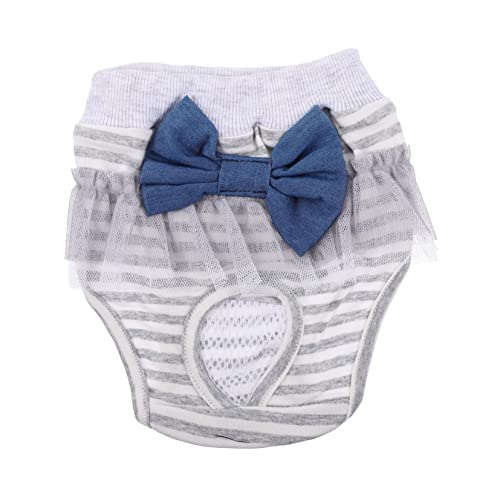 SEWOART Haustier Windel Höschen Doggy Period Unterwäsche Welpen Hose Baumwolle Material Große Denim Bowknot SEWOART Haustier Windel Höschen Doggy Period Unterwäsche Welpen Hose Baumwolle Material Große Denim Bowknot von SEWOART