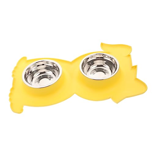 SEWOART Futternapf Und Wassernapf Für Haustiere Napf Aus Material Für Katzen Und Hunde Rutschfester Boden Mit Doppelnapf-Design von SEWOART