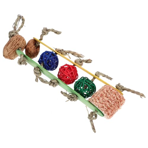 SEWOART Vogel-kauspielzeug Natürliches Hängendes Spielzeug Aus Holz Für Sittiche Nymphensittiche Wiederverwendbar Und Robust SEWOART Vogel-kauspielzeug Natürliches Hängendes Spielzeug Aus Holz Für Sittiche Nymphensittiche Wiederverwendbar Und Robust von SEWOART