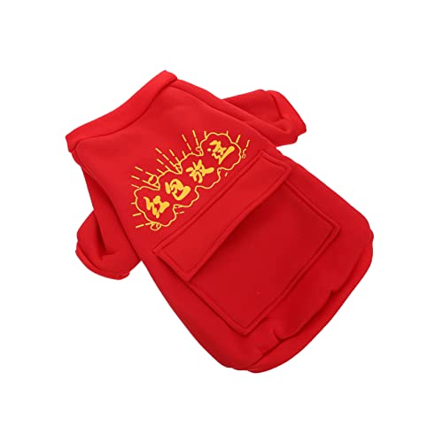 SEWOART Hundekleidung Winter Warm Haustier Kostüm Outfits Cosplay Kleine Hunde Neujahrsgeschenk Atmungsaktiv Leicht von SEWOART
