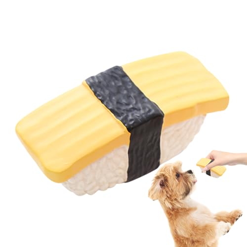 SEYIMTU Japanese-Sushi Kauspielzeug für Hunde – Klangverstärktes Latex für die Zahnpflege, extra starkes Kaugeschenk, interaktiver Spaß für kleine bis XX-Large Rassen (C) von SEYIMTU