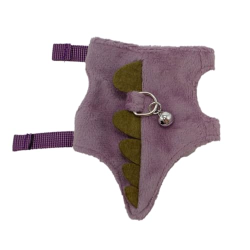 Hundegeschirr und Leine, Set mit Bartdrache, weiches Fleece, Dinosaurier-Weste mit sicherer Glocke, verstellbares Eidechsen-Traktionsseil, ausbruchsicher, für Outdoor-Spaziergänge, Trainingsleine für von SEZDEKI