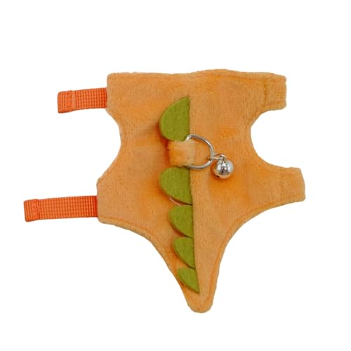 Hundegeschirr und Leine, Set mit Bartdrache, weiches Fleece, Dinosaurier-Weste mit sicherer Glocke, verstellbares Eidechsen-Traktionsseil, ausbruchsicher, für Outdoor-Spaziergänge, Trainingsleine für von SEZDEKI