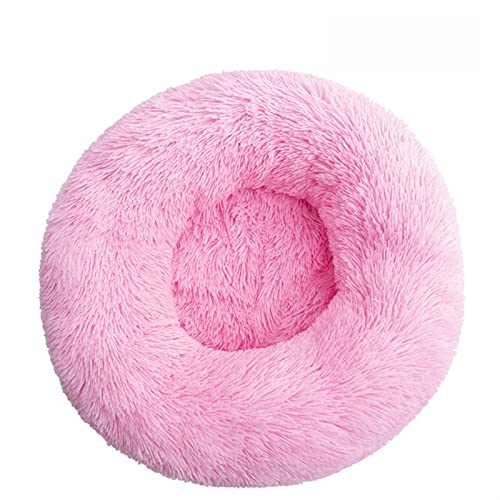 SFQEVHRZ Hundehütte， Haustier Hundebett Katzenhaus Runde Hundehütte Plüschmatte Sofa for Katzen Hundehaus Neue Tiere Katzenmatte(Rose Red,S 40cm) von SFQEVHRZ