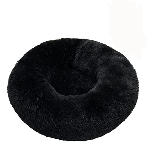 SFQEVHRZ Hundehütte， Haustier Katzenbett Herbst Winter Bequemes warmes tiefes Schlafbett for mittelgroße große Hunde Katzen(Black,50cm) von SFQEVHRZ